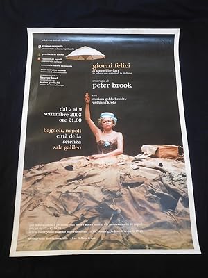Original-Plakat Giorni Felici [Glückliche Tage] di Samuel Beckett. Una Regia di Peter Brook. 7. -...