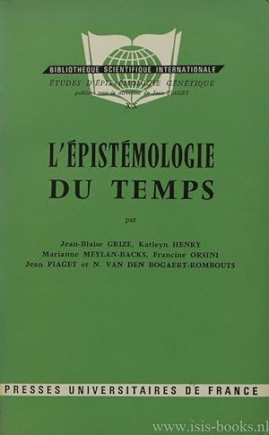 Seller image for L'pistmologie du temps. for sale by Antiquariaat Isis