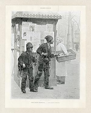 "CHOCARNE-MOREAU: UNE BONNE FORTUNE" Parution originale entoilée FIGARO-SALON 1896