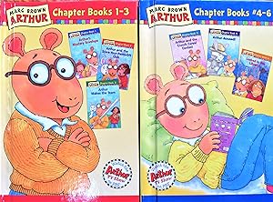 Seller image for Arthur Chapter Books 1-3 and 4-6. Two Volumes Includes: Mystery Evnelope, Scare-Your-Pants-Off Club, Makes the Team, Crunch Cereal Contest, Accused! , and Locked in the Library for sale by Ken Jackson