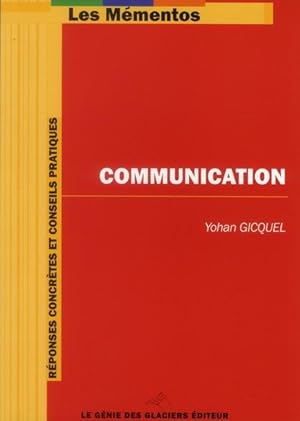 Image du vendeur pour communication mis en vente par Chapitre.com : livres et presse ancienne