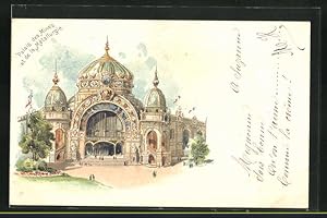 Image du vendeur pour Lithographie Paris, Exposition universelle de 1900, Palais des Mines et de la Metallurgie mis en vente par Bartko-Reher