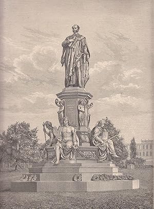 Bild des Verkufers fr Das Denkmal Maximilians II. in Mnchen. Schne Ansicht. zum Verkauf von Antiquariat Hild