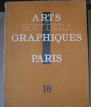 ARTS ET METIERS GRAPHIQUES PARIS nº 18, quinze juillet 1930.