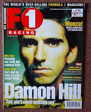 F1 Racing Magazine, October 1998. Damon Hill Cover.