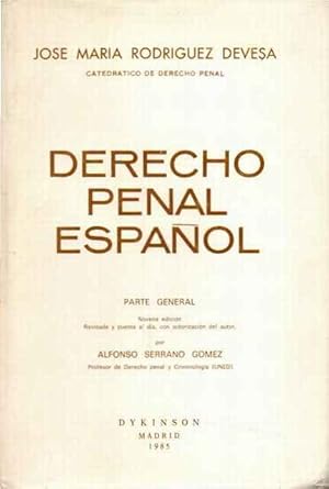 Imagen del vendedor de Derecho Penal Espaol. Parte General a la venta por SOSTIENE PEREIRA