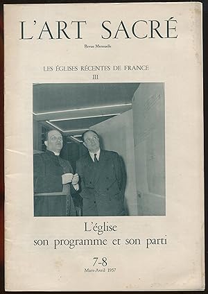 Image du vendeur pour L'Art Sacr 7-8 mars-avril 1957 - Les glises rcentes de France III. L'glise son programme et son parti mis en vente par LibrairieLaLettre2