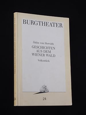 Bild des Verkufers fr Programmbuch 24 Burgtheater Wien 1987/88. GESCHICHTEN AUS DEM WIENER WALD von Horvath. Insz.: Alfred Kirchner, Bhnenbild: Erich Wonder, Kostme: Ina Peichl. Mit Karlheinz Hackl, Aglaja Schmid, Gusti Wolf, Florentin Groll, Inge Konradi, Oliver Stern, Julia Lehner, Robert Meyer, Else Ludwig, Olivia Grigolli, Heinrich Schweiger, Paola Loew (Stckabdruck) zum Verkauf von Fast alles Theater! Antiquariat fr die darstellenden Knste