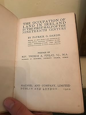 Seller image for The Occupation of Land in Ireland in the First Half of the Nineteenth Century for sale by Temple Bar Bookshop