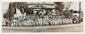 Seller image for PANORAMIC PHOTOGRAPH CELEBRATING THE ANNIVERSARY OF THE OPENING OF THE BUDDHIST SCHOOL AT THE LOS ANGELES BRANCH OF THE HIGASHI HONGANJI TEMPLE] for sale by William Reese Company - Americana