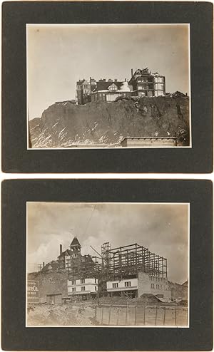[SIX ALBUMEN PHOTOGRAPHS TAKEN BY W.W. BRUNSON, FEATURING THE "OLD WASHINGTON HOTEL" DURING THE F...