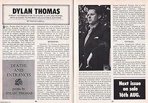 Seller image for Dylan Thomas : An Introduction to his Life and Works. This is an original article separated from an issue of The Book & Magazine Collector publication, 1985. for sale by Cosmo Books