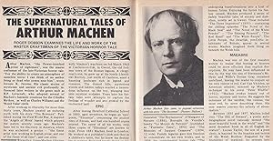 Immagine del venditore per The Supernatural Tales of Arthur Machen. The Life and Work of The Master Craftsman of The Victorian Horror Tale. This is an original article separated from an issue of The Book & Magazine Collector publication, 1987. venduto da Cosmo Books