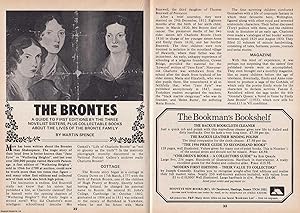 Seller image for The Brontes. Guide to First Editions by The Three Novelist Sisters, Plus Collectable Books About The Lives of The Bronte Family. This is an original article separated from an issue of The Book & Magazine Collector publication, 1986. for sale by Cosmo Books