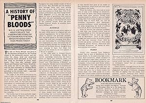 Seller image for A History of Penny Bloods. The Fascinating Story of Victorian Pulp Fiction. This is an original article separated from an issue of The Book & Magazine Collector publication, 1986. for sale by Cosmo Books