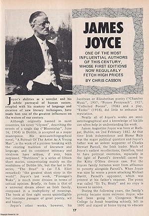 Seller image for James Joyce. One of The Most Influential Authors. This is an original article separated from an issue of The Book & Magazine Collector publication, 1987. for sale by Cosmo Books