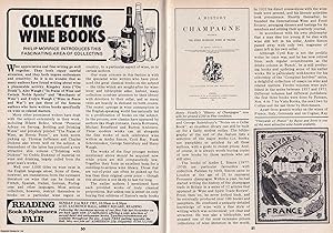 Seller image for Collecting Wine Books : This Fascinating Area of Collecting. This is an original article separated from an issue of The Book & Magazine Collector publication, 1987. for sale by Cosmo Books