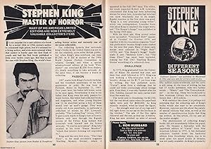 Bild des Verkufers fr Stephen King : Horror Writer. This is an original article separated from an issue of The Book & Magazine Collector publication, 1987. zum Verkauf von Cosmo Books