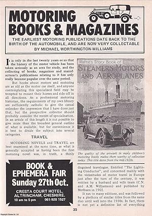 Seller image for Motoring Books and Magazines : Back to the Birth of the Automobile. This is an original article separated from an issue of The Book & Magazine Collector publication, 1985. for sale by Cosmo Books