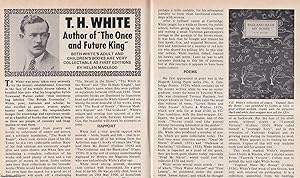 Seller image for T. H. White. Author of The Once and Future King. This is an original article separated from an issue of The Book & Magazine Collector publication, 1988. for sale by Cosmo Books
