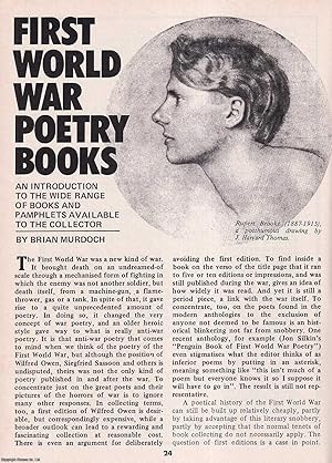 Bild des Verkufers fr First World War Poetry Books. This is an original article separated from an issue of The Book & Magazine Collector publication, 1984. zum Verkauf von Cosmo Books