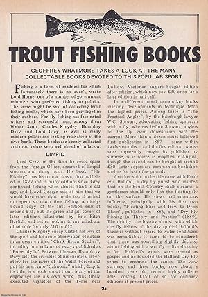 Seller image for Trout Fishing Books. Collectable Books Devoted to this Popular Sport. This is an original article separated from an issue of The Book & Magazine Collector publication, 1987. for sale by Cosmo Books