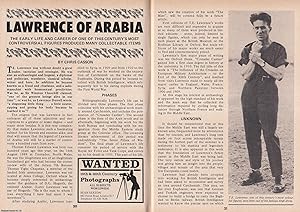 Seller image for Lawrence of Arabia. Early Life and Career. This is an original article separated from an issue of The Book & Magazine Collector publication, 1988. for sale by Cosmo Books