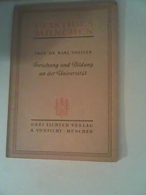Seller image for Forschung und Bildung an der Universitt for sale by ANTIQUARIAT FRDEBUCH Inh.Michael Simon