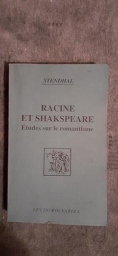 Seller image for RACINE ET SHAKESPEARE. tudes sur le romantisme. for sale by Librairie Sainte-Marie