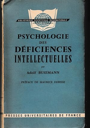 Imagen del vendedor de Psychologie des dficiences intellectuelles a la venta por Librairie l'Aspidistra