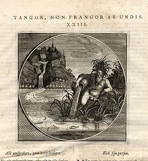 Antique Print-RIVER GOD-Venne-Jacob Cats-1655