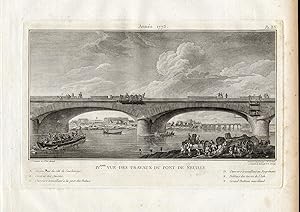 Antique Print-Pl.XII-BRIDGE ENGINEERING-FINSH-NEUILLY-SEINE-BOAT-Perronet-1782