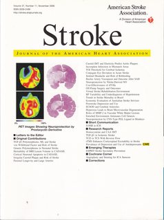 Imagen del vendedor de Stroke- Journal of the American Heart Association Vol 37 Number 11 November 2006: PET Images Showing Neuroprotection by Prostacyclin Derivative a la venta por Never Too Many Books