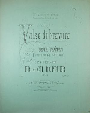 Seller image for Valse di bravura, pour deux flutes avec accompt. de piano (2 Flutes and Piano), Op.33 for sale by Austin Sherlaw-Johnson, Secondhand Music