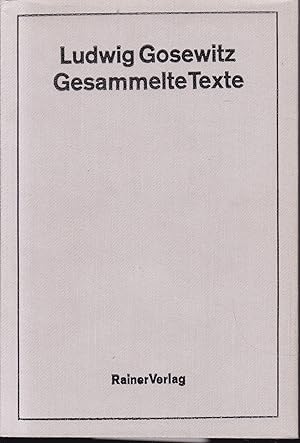 Imagen del vendedor de Gesammelte Texte a la venta por Graphem. Kunst- und Buchantiquariat