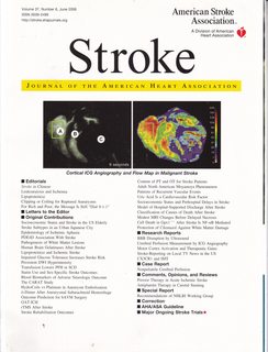 Imagen del vendedor de Stroke- Journal of the American Heart Association Vol 37 Number 6 June2006: Cortical ICG Angiography and Flow Map in Malignant Stroke a la venta por Never Too Many Books