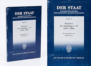 Seller image for Der Staat - Register der Jahrgnge 1-35 (1962-1996). for sale by Inanna Rare Books Ltd.