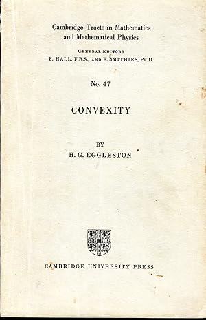 Bild des Verkufers fr Convexity (Cambridge Tracts in Mathematics, #47) zum Verkauf von Dorley House Books, Inc.