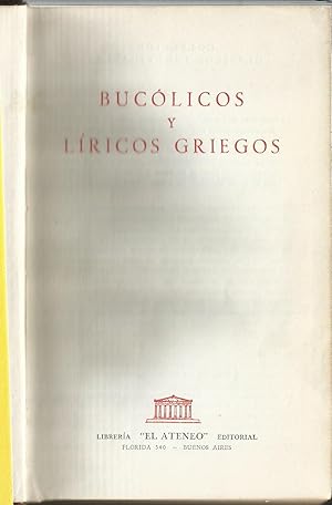 Bucolicos Y Liricos Griegos