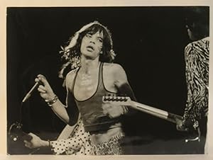 Original Photograph, 9.5 x 7 inches, of Mick Jagger, Lyon, June, 1976, Palais des Sports