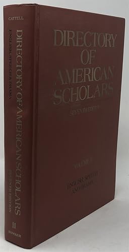 Image du vendeur pour Directory of American Scholars: English, Speech and Drama Volume II [2] mis en vente par Oddfellow's Fine Books and Collectables