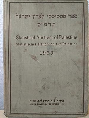 Seller image for Statistical Abstract of Palstine / Statistisches Handbuch fr Palstina. for sale by PlanetderBuecher