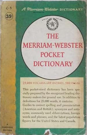 Immagine del venditore per Merriam-Wesster Pocket Dictionary, the venduto da SEATE BOOKS