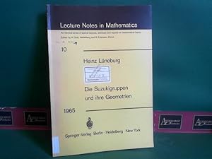 Bild des Verkufers fr Die Suzukigruppen und ihre Geometrien, 8= Lecture notes in mathematics, Band 10). zum Verkauf von Antiquariat Deinbacher
