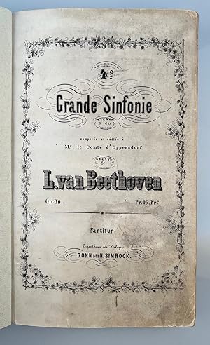 4e Grande Sinfonie in (B dur) composée et dédié à Mr. le Comte d'Oppersdorf. Op. 60. Partitur.