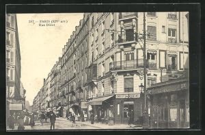 Carte postale Paris, Rue Didot, vue de la rue