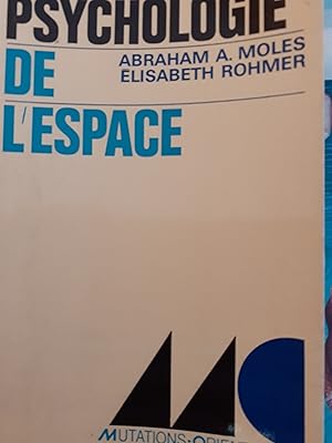 Imagen del vendedor de psychologie de l'espace in-12,broch,163 pages a la venta por LIBRAIRIE EXPRESSIONS