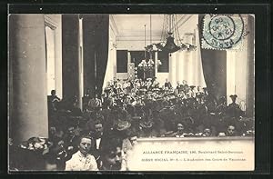 Carte postale Paris, Alliance Francaise, 186, Boulevard Saint-Germain, Siège social No 5, L`Audit...