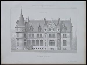 LIVET SUR AUTHOU, CHATEAU - 1882 - GRAVURE ARCHITECTURE, LISCH