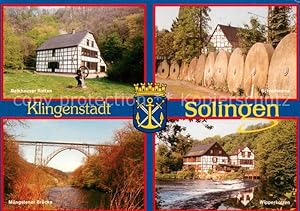 Postkarte Carte Postale 73670537 Solingen Bergische Klingenstadt Balkhauser Kotten Schleifsteine ...